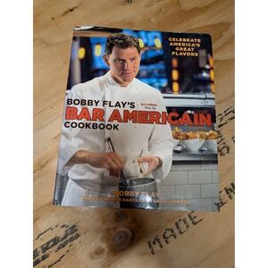 Bobby Flay Bar Americain Cookbook OS Multicolor Good Hardcover First Edition